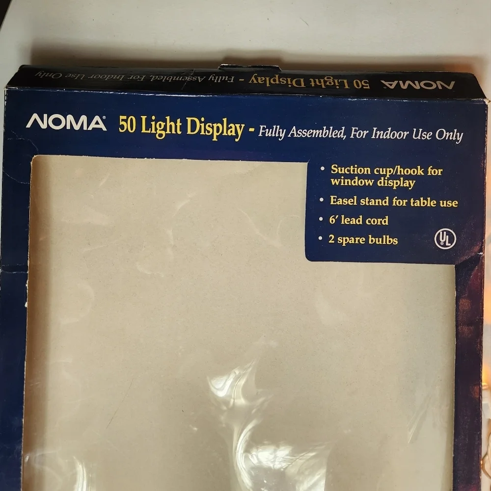 Noma VTG Christmas 50 Light Window Display Santa Claus on Sleigh-TESTED/WORKS